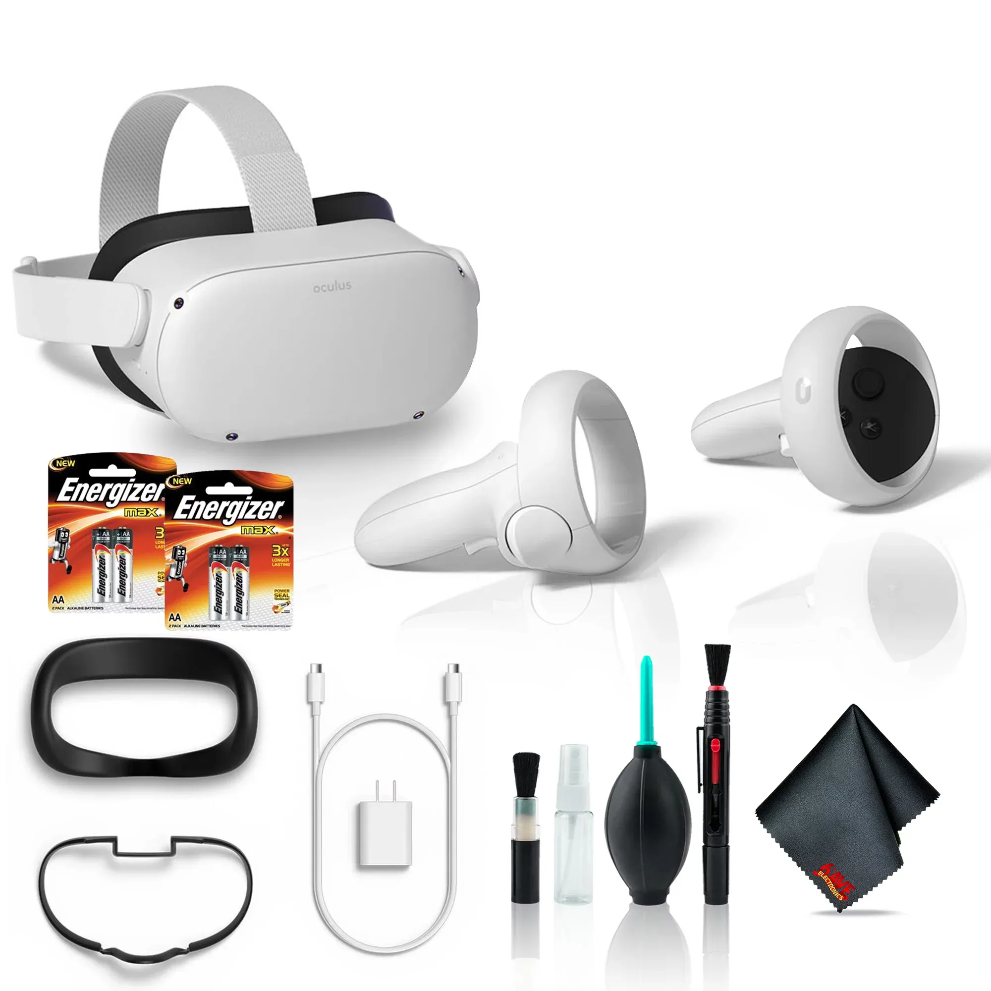 Oculus Quest 2 Kit Advanced VR Headset 256GB White Bundle
